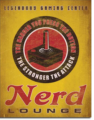 Nerd Lounge Tin Sign 