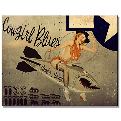 Cowgirl Blues Tin Sign