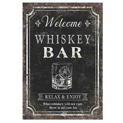 Whiskey Bar Tin Sign