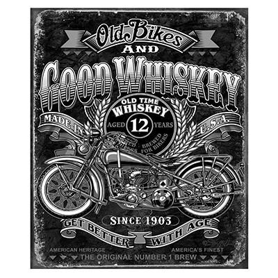 Good Whiskey Tin Sign