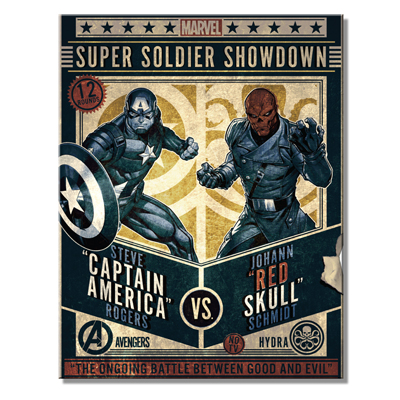 Marvel Captain America vs Red Skull Tin Sign