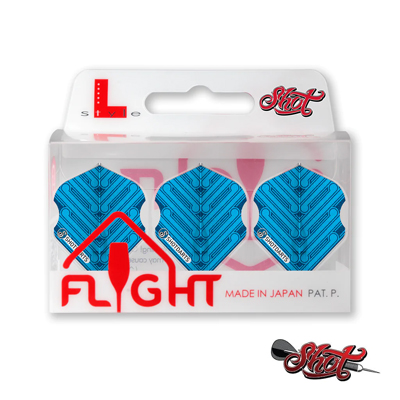 Shot L-Style EZ L1 Standard Shape Manu Blue Dart Flight Set  