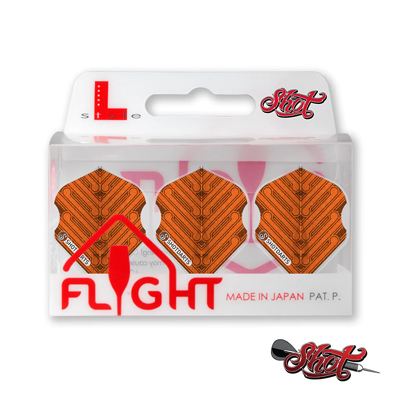 Shot L-Style EZ L1 Standard Shape Manu Orange Dart Flight Set  