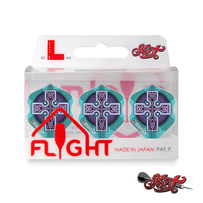 Shot L-Style EZ L1 Standard Shape Celt Boudicca Dart Flight Set 