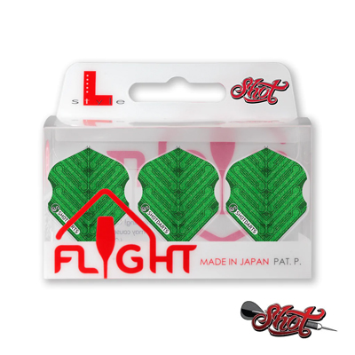 Shot L-Style EZ L1 Standard Shape Manu Green Dart Flight Set   