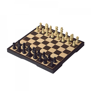 Classic 15" Ebony Veneer Folding Chess Set