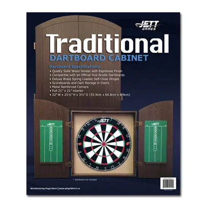 Jett Traditional Wood Veneer Dart Cabinet - Espresso