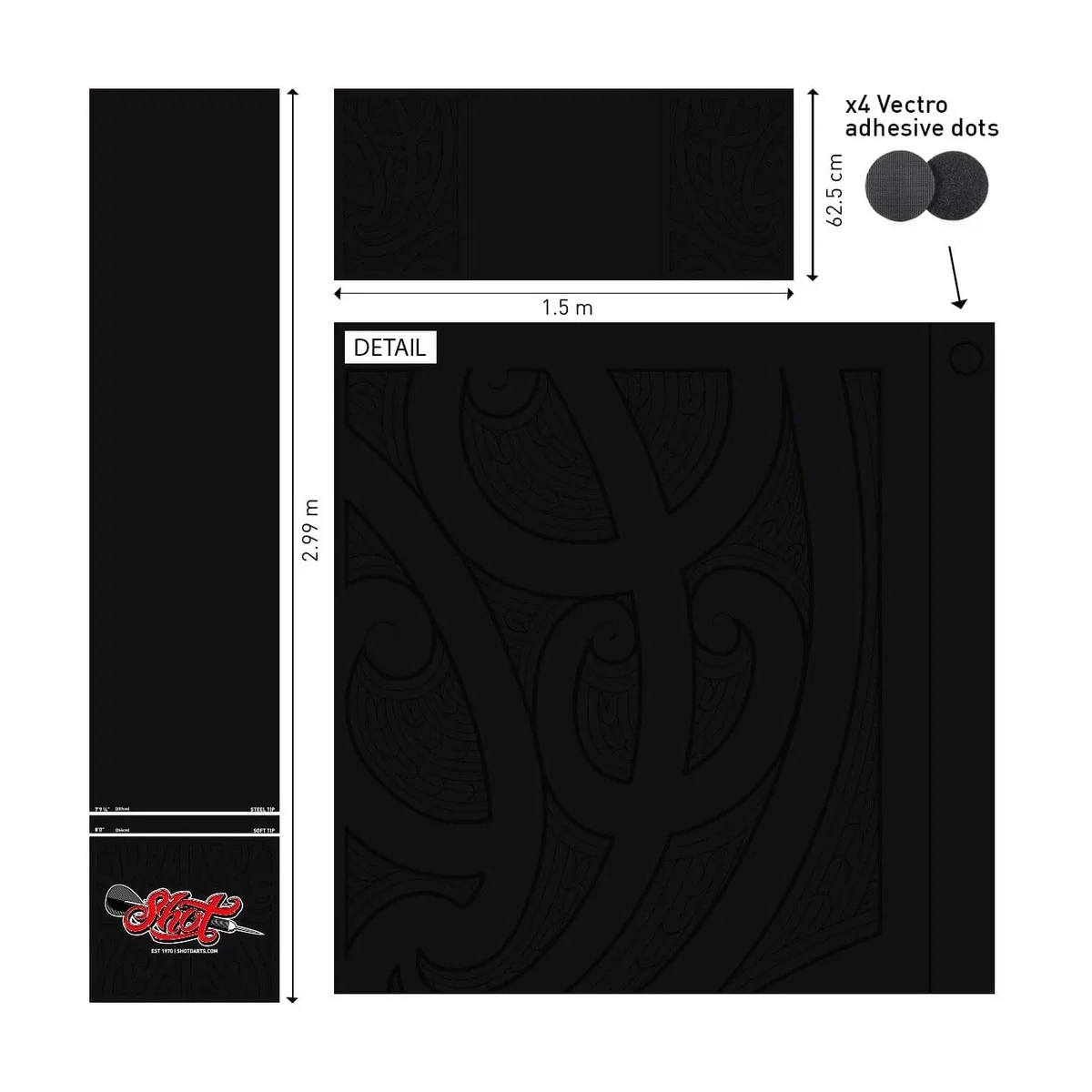 Shot Professional T Dart Mat