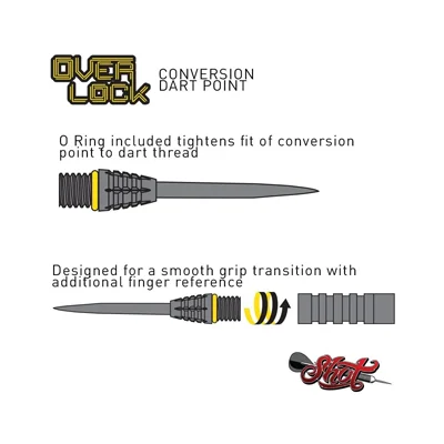 Shot Overlock Dart Conversion Points - Silver