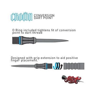 Shot Darts Crown Conversion Point Silver