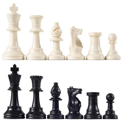 Jett Triple Weighted Plastic Chessmen Set