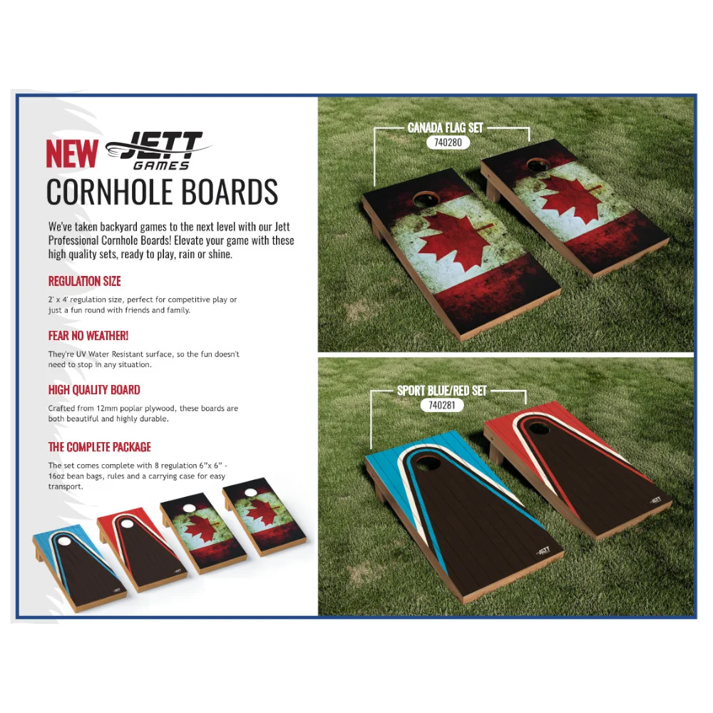 Jett Tournament Cornhole Boards - Canadian Flag