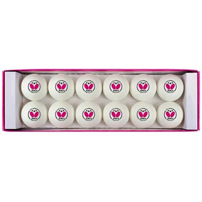 Butterfly R40+ 3-Star White Table Tennis Balls (12 pack)