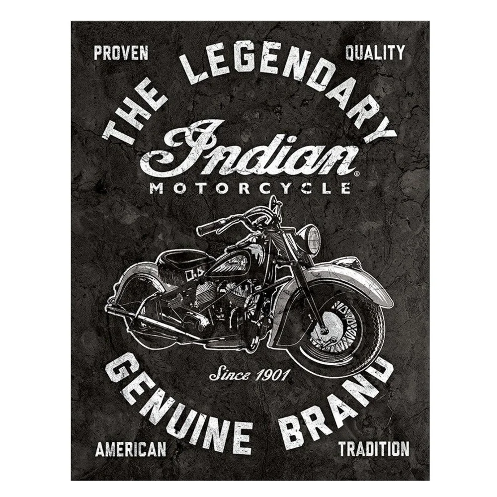 Indian Motorcycles - Legendary - Rectangular Tin Sign