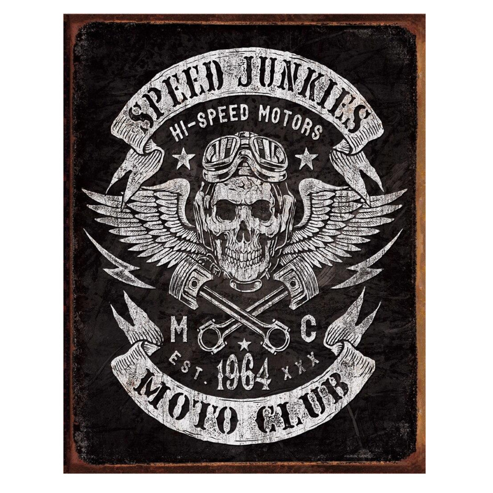 Speed Junkies- Rectangular Tin Sign