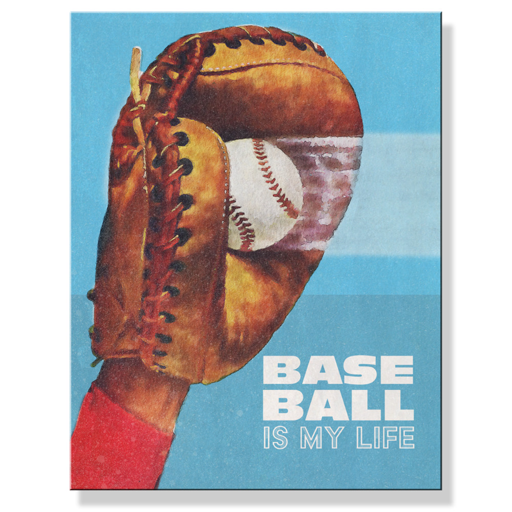 Baseball Is Life - Rectangular Tin Sign