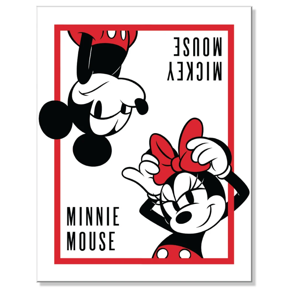 Disney Mickey Mouse and Minnie Mouse Names - Rectangular Tin Sign