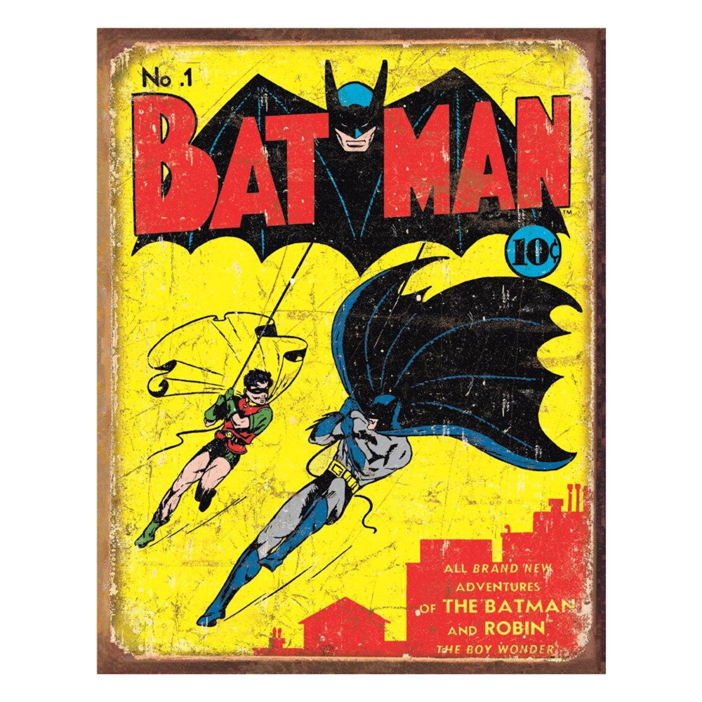 Batman No1 Cover - Rectangular Tin Sign