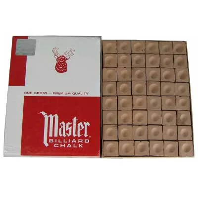 Master Chalk Gold Cue Chalk - 144 Box