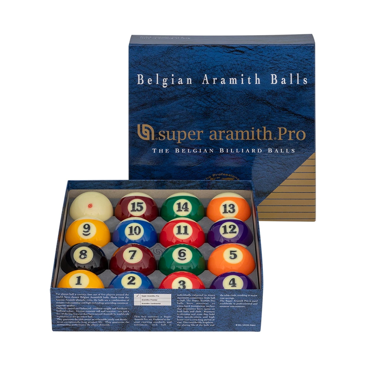Aramith Super Pro Pool Ball Set - 2 1/4in