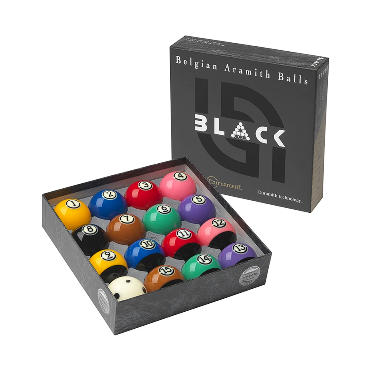 Aramith Tournament Black with Duramith Technology Pool Ball Set - 2 1/4in