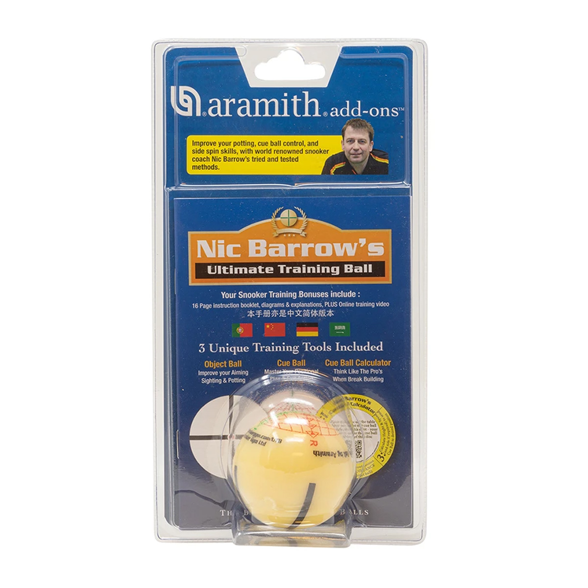 Aramith Nic Barrow's Ultimate Snooker Training Ball