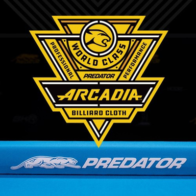 Predator Arcadia Reserve 9' Bed and Rails Worsted Pool Table Cloth Tournament Blue