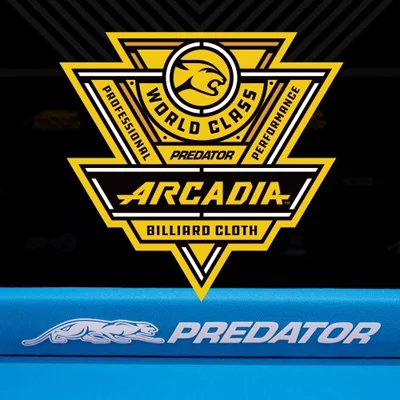 Predator Arcadia Reserve 9' Bed and Rails Worsted Pool Table Cloth Tournament Blue