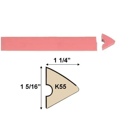 Replacement Rubber Cushion K55 8' V-Shaped Set of 6