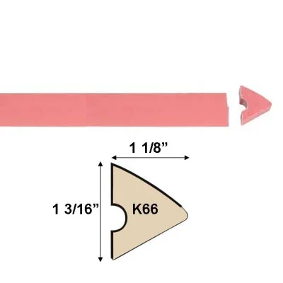 Replacement Rubber Cushion K66 9' V-Shaped 6 Pieces