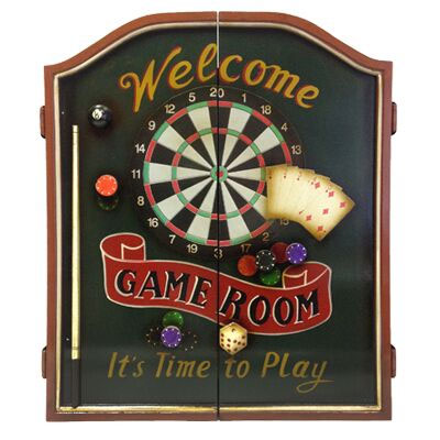 Jett Vintage Pub Dart Cabinet - Game Room