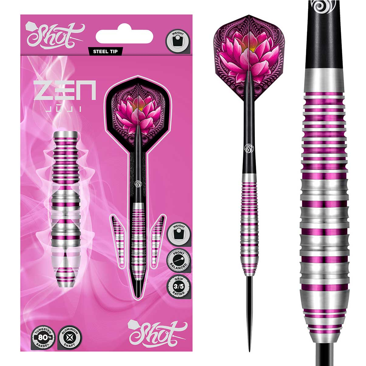 Shot Zen Juji 80% Tungsten Dart Set (3 weights)