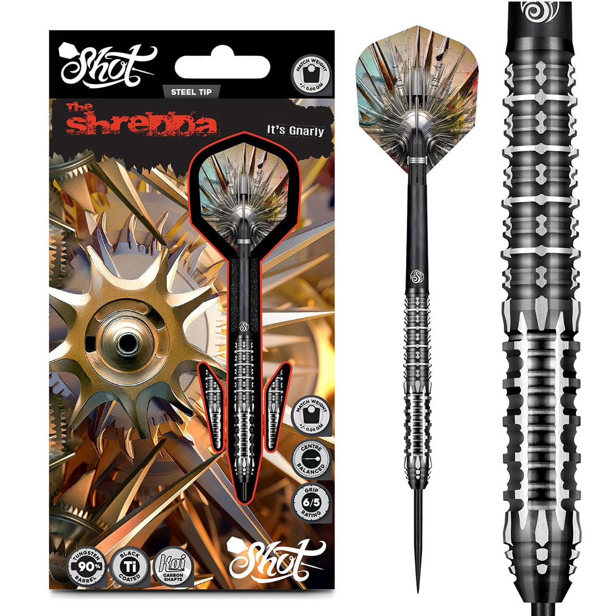 Shot Gnarly Shredda 90% Tungsten Dart Set