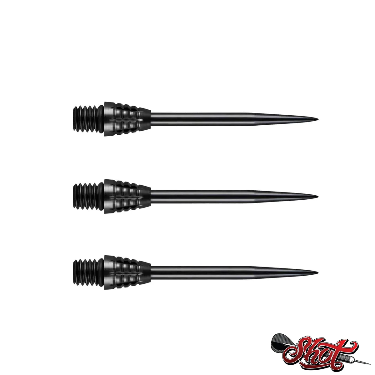 Shot Overlock Titanium Coated Dart Conversion Points - Black