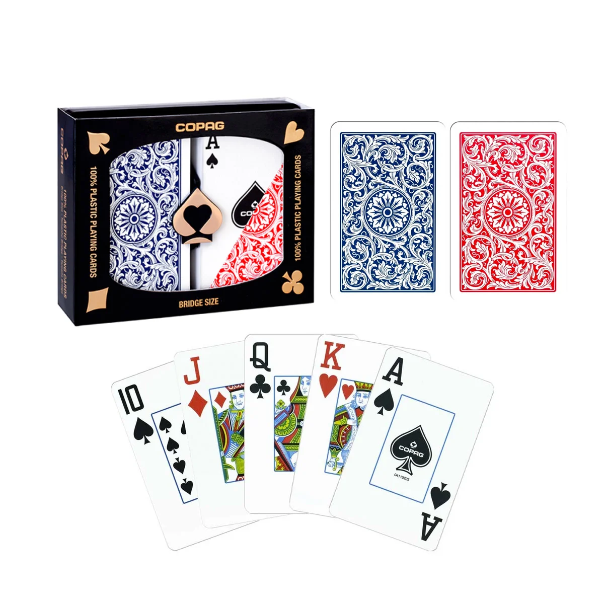 Copag Regular Index 1546 Series Bridge Playing Cards - Double Deck Red and Blue
