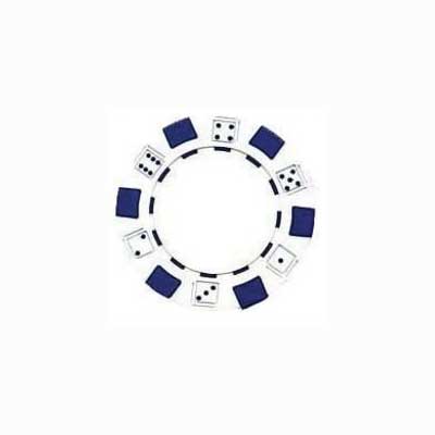 Roll of 50 11.5 Gram Composite White Dice Poker Chips
