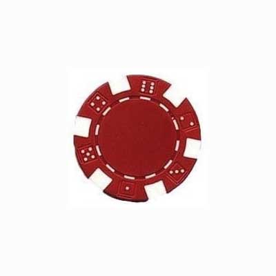 Roll of 50 11.5 Gram Composite Red Dice Poker Chips