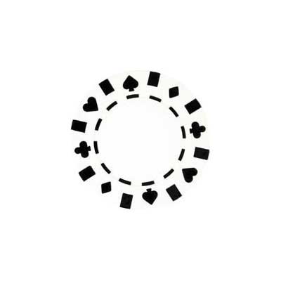 Roll of 50 13.5 Gram Double Suited White Poker Chips