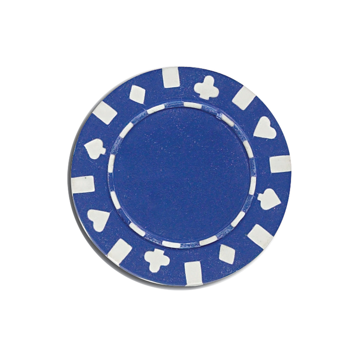 Roll of 50 13.5 Gram Double Suited Blue Poker Chips