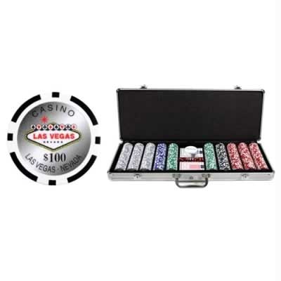 500 Piece 11.5 Gram Composite Vegas Casino Poker Chip Set