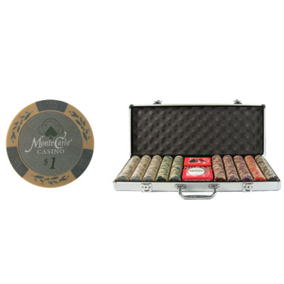 500 Piece 13.5 Gram Monte Carlo Casino Poker Chip Set