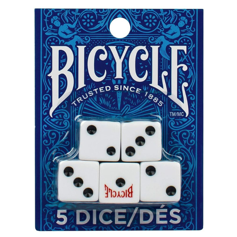 Bicycle 6 Sided 16mm Dice 5 Pack