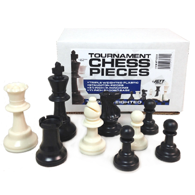 Jett Triple Weighted Plastic Chessmen Set