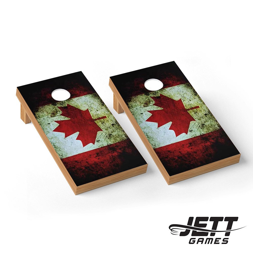 Jett Tournament Cornhole Boards - Canadian Flag