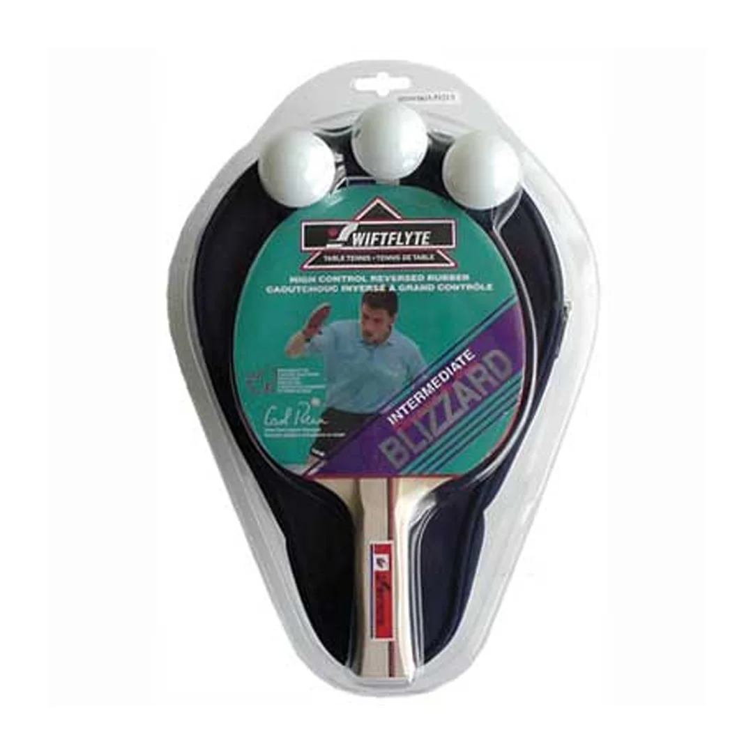 SwiftFlyte Table Tennis Bat, Case and Balls - 1 Player Set