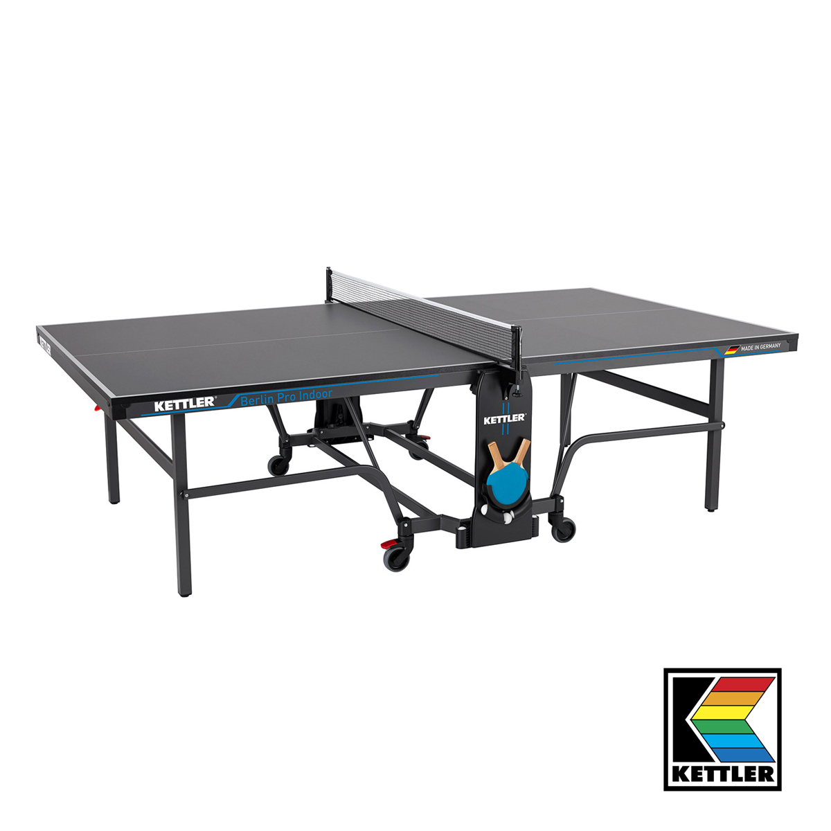 Kettler Berlin Pro Indoor Table Tennis Table - Charcoal