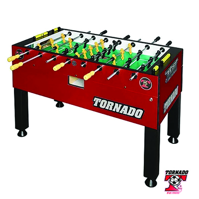 Tornado T3000 Foosball Table in Crimson or Matte Black