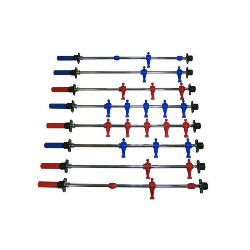 Roberto Sport 18 mm Telescopic Foosball Rods with Pro Handle and Italy Men (Individual Rods)